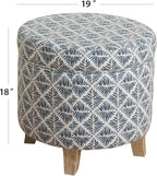 Homepop Home Decor | Upholstered Round Storage Ottoman | Ottoman - Image 3
