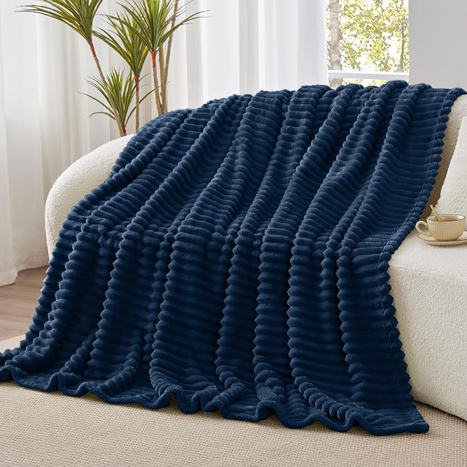 BEDELITE Ribbed Twin Blanket for Couch & Bed, Warm Yet Lightweight, Ribbed - Image 8