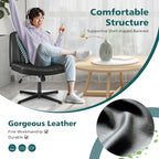 OLIXIS Criss Cross Legged Chairs No Wheels, Wide Seat Height Adjustable Swivel - Image 5