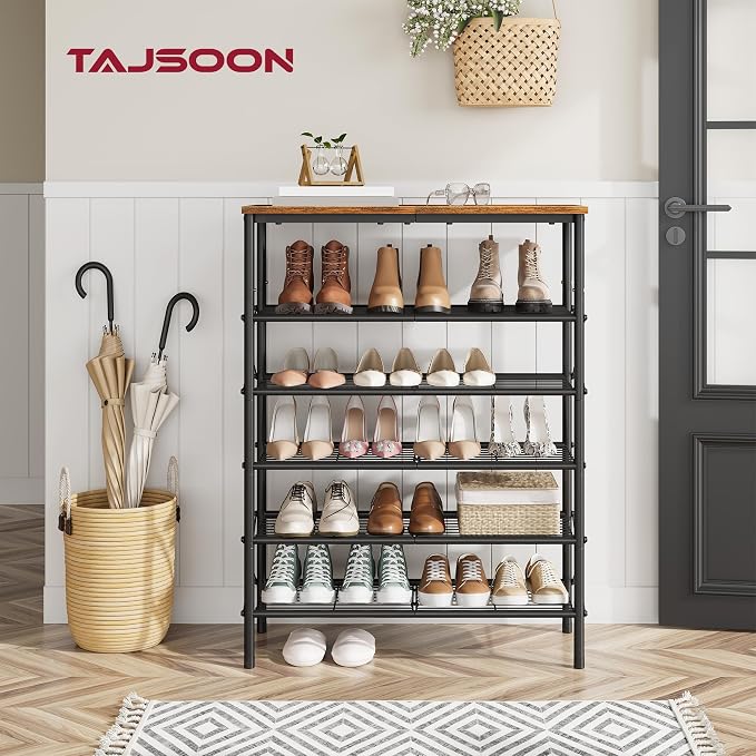Tajsoon 6 Tier Free Standing Shoe Rack - Image 2