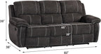 Betsy Furniture Modern Fabric Recliner Sofa Set, Loveseat w/Console, Recliner - Image 2