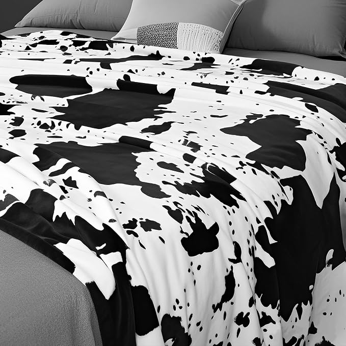 Edenleaf Cow Print Blanket, Ultra Soft Cozy Throw - Image 4