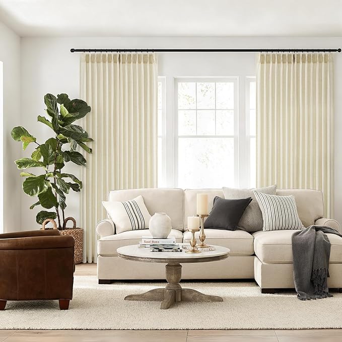 Pinch Pleated 92 Inch Curtains 2 Panels - Image 3