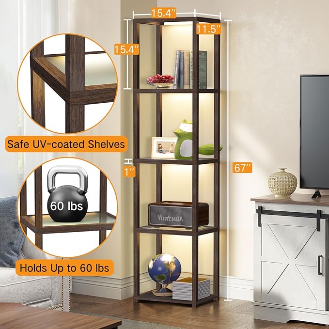 OUTON 67" Glass Display Shelf - Image 2