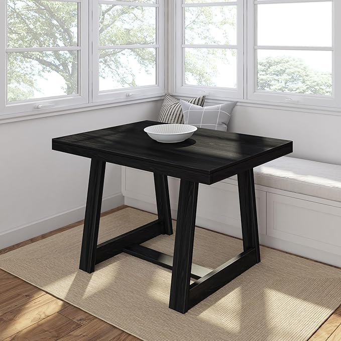 Plank+Beam 48 Inch Farmhouse Dining Table, Rustic Solid Wood Kitchen Table by PlankBeam