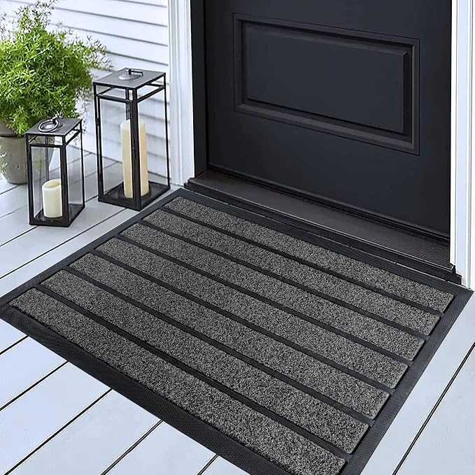 Ubdyo Extra Durable Door Mat Outside Entrance | Dirt Trapping, Non-Slip Backing by UBDYO