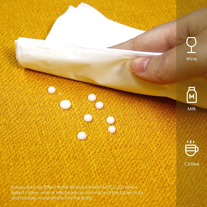 BALCONY & FALCON Rectangle Tablecloth Washable Wrinkle Resistant and Water - Image 3