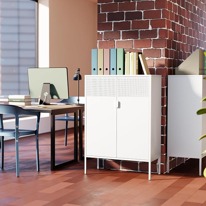 Washsemba 2 Mesh Door Metal Storage Cabinet - Image 4