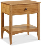 ECO03CA Willow 1 Drawer Nightstand, Caramelized by Unknown