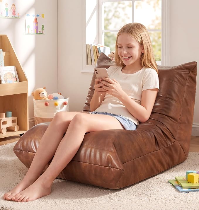 Hobestluk Small Bean Bag Chair Lazy Floor Sofa Bean Bags by YourHomeDeservesMore