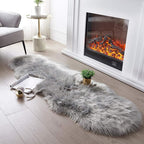 SERISSA 2x6 Fluffy Grey Faux Fur Area Rug by SERISSAHomeDecorCollection