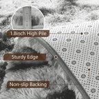6x9 Large Tie-Dyed Grey and White Fluffy Area Rug Non-Slip - Image 6