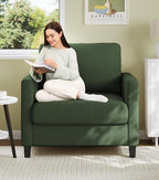 Welzona Sofa Reading Chair, Tool-Free Setup Living Room Accent Chairs, Comfy by WelzonaDirect