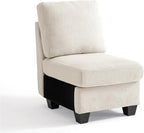 CHIC HOUSE Middle Module for Modular Couch, Corduroy Customizable Chaise by CHICHOUSE
