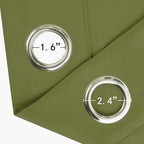 Blackout Curtains 38 x 84 inch/Olive Green Curtains Set of 2 Panels/Thermal - Image 6