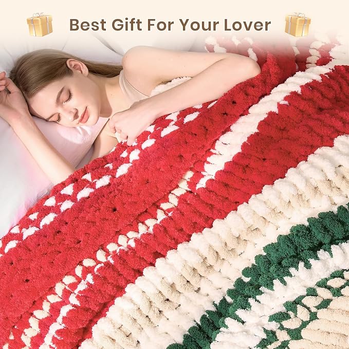 L'AGRATY Chunky Knit Throw Blanket - Image 7