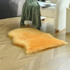 duduta Yellow Faux Sheepskin Rug 2x3 ft, Small Faux Fur Chair Covers | Shag - Image 7