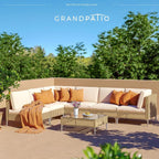 Grand patio 4-Piece Wicker Patio Furniture Set, Boho Outdoor Conversation Set - Image 7