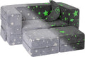 Elftopia Modular Kids Sofa, Glow in The Dark Star Plush Couch, Convertible Kids by Elftopia