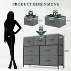 7-Drawer Dresser for Bedroom, Anti-Tip Wide Storage Organizer Fabric Chest of - Image 3
