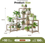 Bamworld Plant Stand Indoor Corner Plant Shelf Outdoor - Image 5