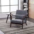 Beige Midcentury Modern Accent Chair by HRVEOCEI