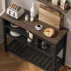 ChooChoo Farmhouse Coffee Bar Cabinet, Buffet Cabinet - Image 5