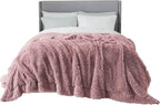 Bedsure GentleSoft Fluffy Dusty Pink Blankets Queen Size - Image 8