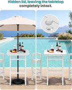 SERWALL 5 Pieces Adirondack Bar Chairs Set, HDPE Adirondack Barstools Chairs - Image 3