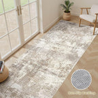 LOONGRUG Runner Rug 2x10 Washable Non-Slip Kitchen Neutral Modern Rug | - Image 3