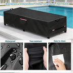 Waterproof Patio Lounge Chair Cover 2 Pack, Heavy Duty 600D Waterproof Outdoor - Image 5