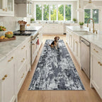 RELEANY Washable Runner 2'6"x8' Abstract Area Rug by RELEANY