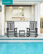 SERWALL HDPE Outdoor Rocking Chair - Image 7