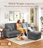 Kidirect 87in L Shaped Couch, Modular Sofa No Tool Assembly, Comfy Sectional - Image 3