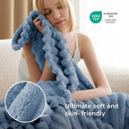 Bedsure Soft Twin XL Blanket for Bed Dorm Blue 66"x90" | Birthday Gifts for - Image 4