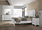 Clelane Wood Bedroom Set with Shiplap Panel Queen Bed, Two Nightstands - Image 4