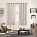 YoungsTex Natural Linen Curtains 72 Inch Long 2 Panels - Image 2
