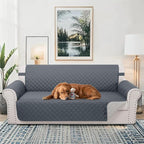 Reversible 4 Seater Sofa Cover 91" Large, Dark Blue | Couch Cover Furniture - Image 2