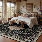 RELEANY Washable Area Rug, Water Repellent, Pet Friendly, Vintage Floral Boho - Image 2