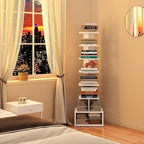 TUTOTAK Narrow Bookshelf, Vertical 8-Tier Bookcase, Spine Book Shelf - Image 7