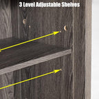 LED Farmhouse TV Stand for 65 inch TVs, Rustic Entertainment Center TV Cabinet - Image 8