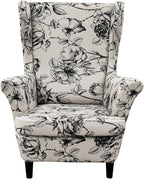 KRFOONN Wingback Chair Covers Slipcovers 2 Piece Stretch Wing Chair Covers by KRFOONN