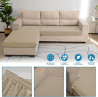 Water Repellent Couch Cushion Cover Loveseat Cover, Stretch Sectional Sofa Seat - Image 5
