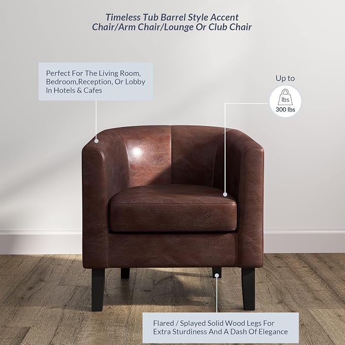 BELLEZE Accent Barrel Chair - Image 4
