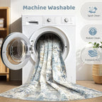 LOONGRUG Runner Rug 3x8 Washable Non-Slip Kitchen Neutral Modern Rug | Abstract - Image 2