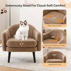 VINGLI 30.3" Wide Modern Barrel Accent Armchair - Image 4
