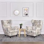 KRFOONN Wingback Chair Covers Slipcovers 2 Piece Stretch Wing Chair Covers - Image 7
