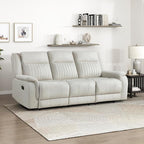 Lexicon Manual Double Reclining Sofa, Polished Microfiber Upholstered 3 Seater by Lexicon