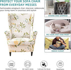 KRFOONN Wingback Chair Covers Slipcovers 2 Piece Stretch Wing Chair Covers - Image 5