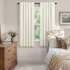 Pitalk Nursery Curtains for Girls Room Linen Black Out Back Tab Rod Pocket - Image 3